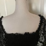 Haute Monde Black Polka Dot With Sheer Sleeves Top Photo 4