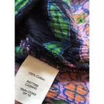 J Crew Blue Pink Medallion V Neck 3/4 Sleeve Gauze Cotton Tunic Swimsuit Cover U Black Photo 7