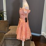 Women’s Dusty Pink Off The Shoulder Short Prom Party Dress CorsetBack Size 4 NWT Pink Photo 3
