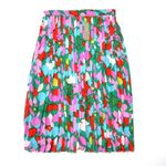 J.Crew NWT Pleated A-Line Midi in Purple Green Confetti Floral Print Skirt 6 Photo 0