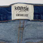Kensie Jeans Womens Vintage Luxe Raw Hem Distressed Jean Shorts Blue Sz 4/27 Photo 1