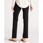 Quince  Womens Ultra-Stretch Ponte Straight Leg Pant Pull On Black Petite XS Photo 1