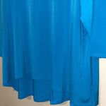 Allison Taylor  3X women’s blue 3/4 sleeve blouse poly spandex stretchy flowy Photo 2