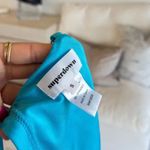 superdown NWOT Blue Asymmetrical Strappy Back Bralette Crop Top Size Small Photo 2