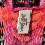 Luli Fama Women’s Size XS Pink Champagne Zig Zag Crochet Hoodie Romper Photo 4