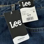 Lee Jean Bermuda Shorts Womens Sz 20 Blue Denim Stretch Raw Hem Mid Rise Casual Photo 5