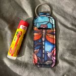 NWOT Dragonfly lipstick/lip gloss holder keychain Blue Photo 3