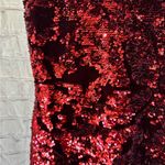 Salty Crushed Deep Red burgundy Sequin Mini Dress Photo 5