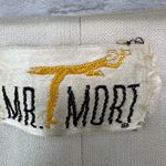 Mr Mort Vintage 1960s Ivory Gold Embroidered Sheath Dress Sz 12 Modern Sz 4/6 Brown Photo 3