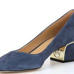 Michael Kors NEW  Lana Pump Navy Blue Suede Heels Photo 2