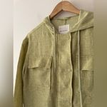 Avec Les Filles Sage Green Boxy Shirt Hoodie Jacket Woven Anthropologie Photo 1