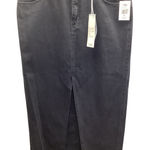 Ymi  Size 13 Classic Long Black Denim With Front Slit. New With Tags. Photo 0