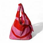 Kate Spade Vintage Pink & Red Striped Bow Handbag Photo 3