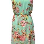 L'ATISTE By Amy Chiffon Floral Mint High-Low Floaty Romantic Summer Dress Size M Photo 0