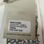 Barefoot Dreams NWT  Black Cable Knit Pom-Pom Beanie Cream White CozyChic Warm Photo 2