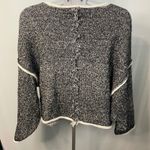 POL  Women's Small Gray/White Marled Knit Long Sleeve Cropped Sweater‎ SMALL Photo 6