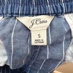 J.Crew Seaside short in indigo stripe blue cotton lyocell pull on size small Photo 8