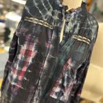 Patchwork Flannel Dress M Black Size M Photo 2