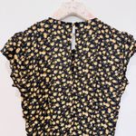 Reformation  yellow black floral cap sleeve midi dress NEW Photo 7