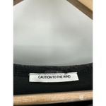 Caution to the Wind T-Shirt Women MEDIUM Black Short Sleeve Welcome To My Galaxy Photo 4