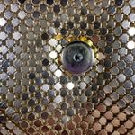 Vintage Gold Mesh Clutch Purse with Chain Strap Photo 4