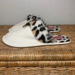 Kate Spade New York Slippers Leopard Lacey Cream Fuzzy Size 10 Photo 5