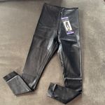 Mario Serrani Women’s  Black Faux Leather Pull On Leggings Size XS NWT Photo 1