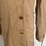 AQUA | Classic Tan Women's Trench Coat with Gold Buttons Photo 2