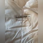 Abercrombie & Fitch  White Tiered Mini Dress Flutter Sleeves Tie Back Dress Lg Photo 4