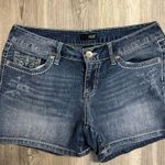 a.n.a Blue denim shorts with a western flair size 10 waist us 16, rise is 10 Photo 2