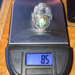 Natural Blue Moon Turquoise Sterling Silver Cowboy Ring Size 7 Photo 7