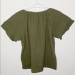 Madewell  tiered-sleeved top in moss green size S Photo 22