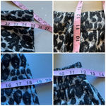 ZARA  Womens Black Gray Leopard Animal Print High Waist Wide Leg Dress Pant XS Photo 2