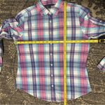 Brooks Brothers  Women’s Size 10 Blue Pink White Shadow Plaid Button Down Shirt Photo 6