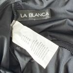 La Blanca NEW Island Goddess One Piece Swimsuit Black Medium Minimalist Luxe Photo 6