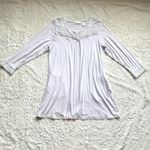 Eileen West Cotton Modal Open Front Robe L Lilac Lace Tradwife Cottage Rustic Purple Size L Photo 3