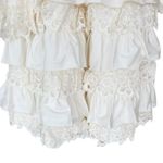 Vintage Victorian Puff Sleeve Tiered Lace Wedding Dress Sz XS Photo 5