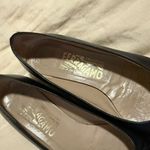 Salvatore Ferragamo  vintage Black Leather Flats Photo 2