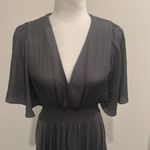 Grade & Gather NWOT Dark Gray Satin Dress Sz M Photo 2
