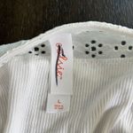 Colsie Women's Ribbed Eyelet Lace Trim Bodysuit Off White Size L Photo 4