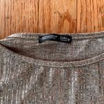 ZARA  golden brown bronze sparkle shimmer metallic long sleeve shirt Photo 2