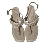 Bernardo EUC Leather Braided Block Heel Square Toe Sandals, Beige Sz 11 Photo 2