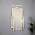 SNDYS Mystic Satin Champagne Shirt Dress Size 10 Photo 5