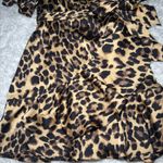 Cheetah Print Silk Dress Multiple Size L Photo 1
