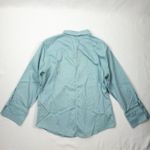 Casual Corner Vintage Pastel Blue Embossed Floral Button Photo 8