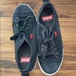 Levi's  low cut Canvas sneakers shoes Black Malibu Beach trainers M 5 W 7  GUC Photo 1