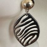 Silver and gold tone post drop earrings Photo 2