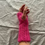 Handmade Pink Crochet Fingerless Gloves Photo 4