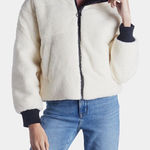 NVLT Creme Berber Faux Down Cropped Puffer Jacket Photo 0