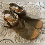 blowfish  Malibu Women Canvas Open Toe Slingback Flat Sandals Brown Green sz 8 Photo 7